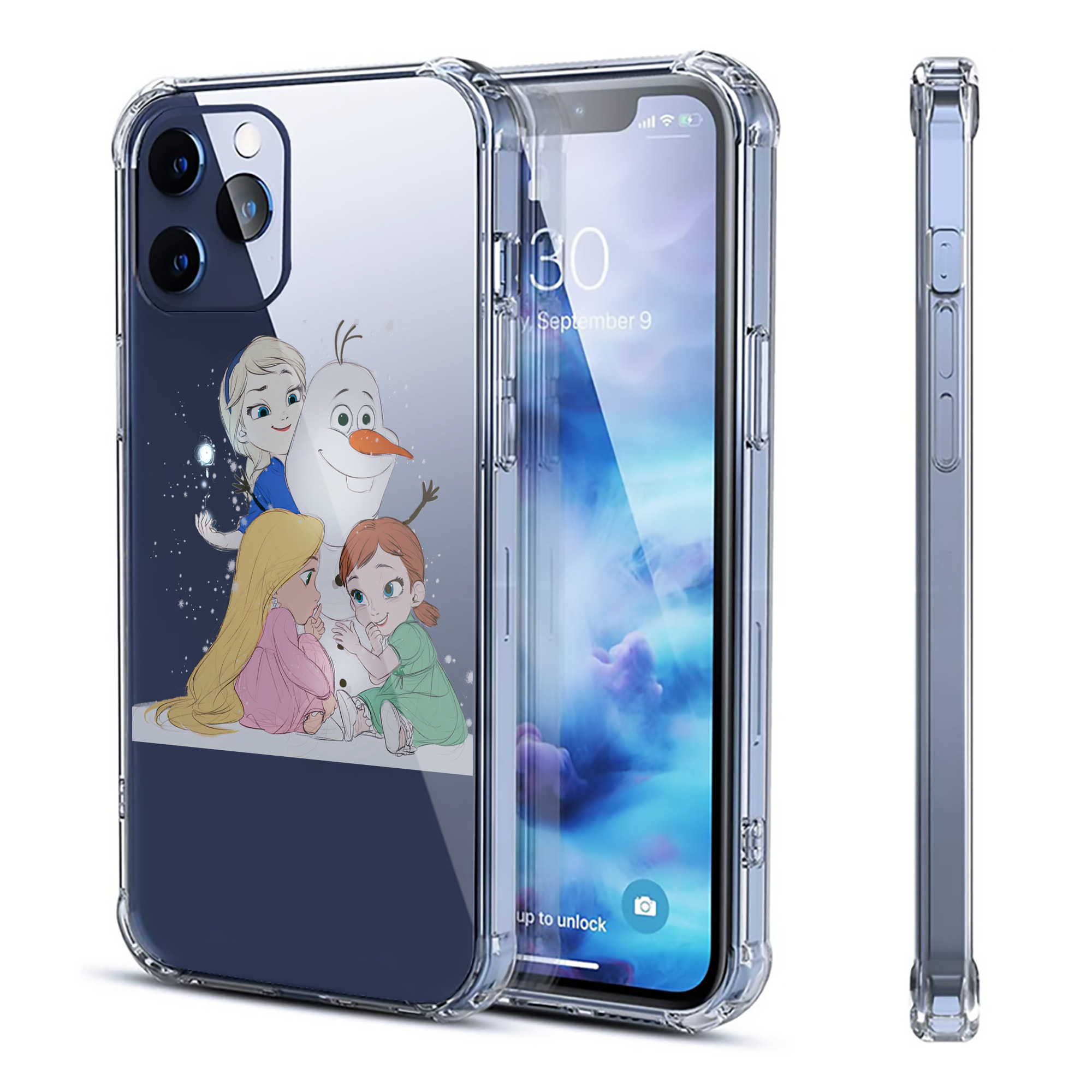 （画像用） アナと雪の女王 アンナ エルサ Frozen Anna Elsa 【iPhone 12シリーズ対応】透明スマホケース（クリアソフトケース）